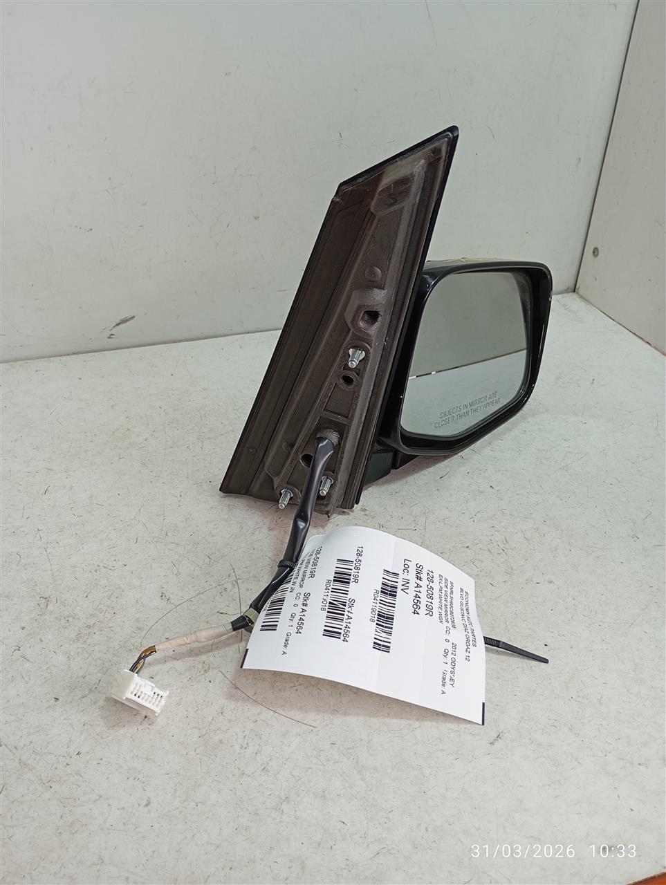 Used 2012 Honda ODYSSEY w/o turn signals - Stock #A14564
