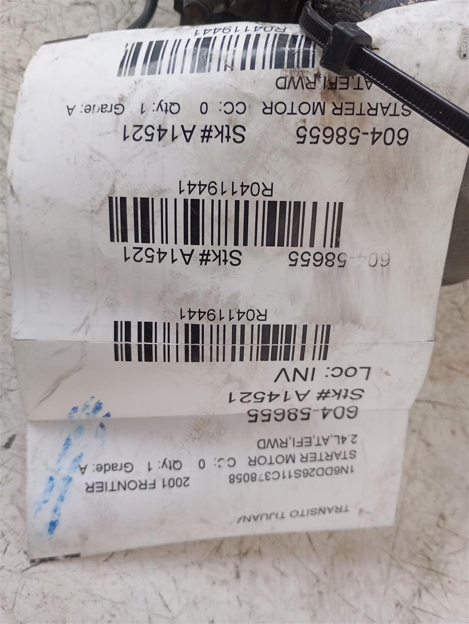 2001 Nissan FRONTIER Starter Motor