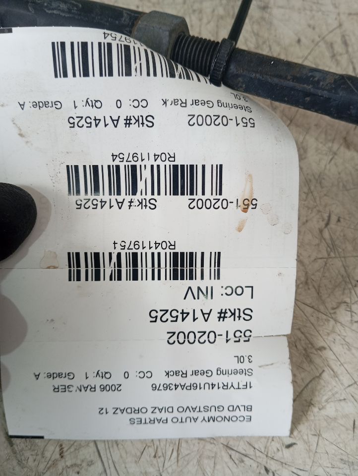 2006 Ford RANGER Steering Gear Rack