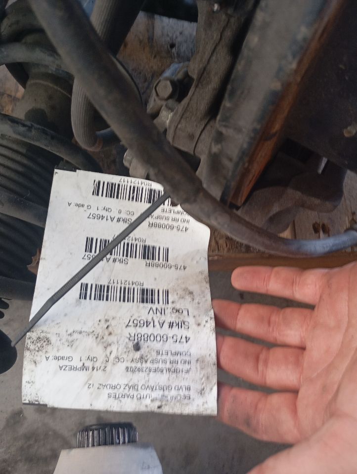 2014 Subaru IMPREZA Ind Rr Susp Assy