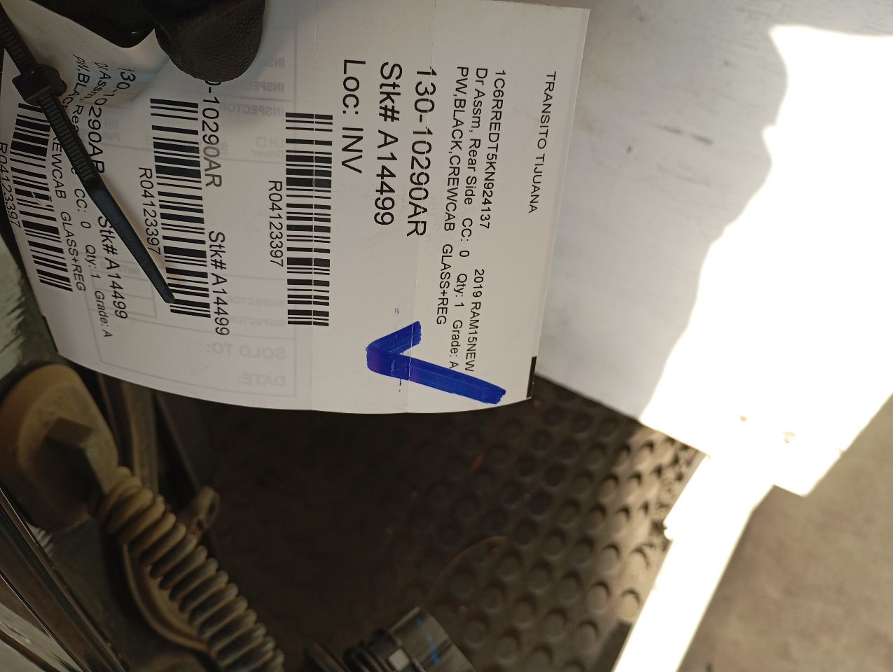 2019 Chrysler DODGE 1500 PICKUP Dr Assm, Rear Side