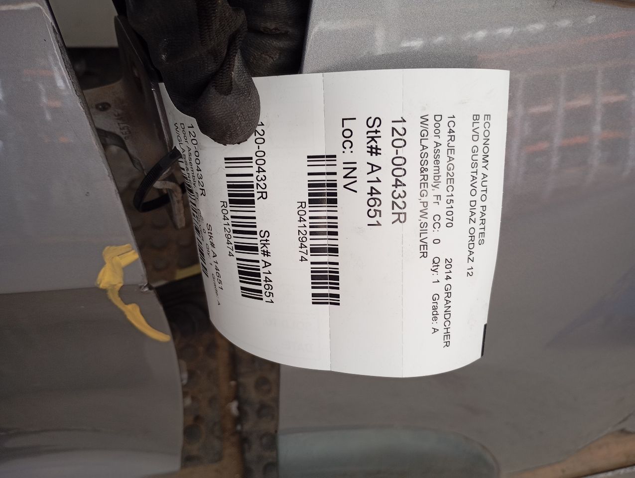 2014 GRAND CHEROKEE Jeep Door Assembly, Fr