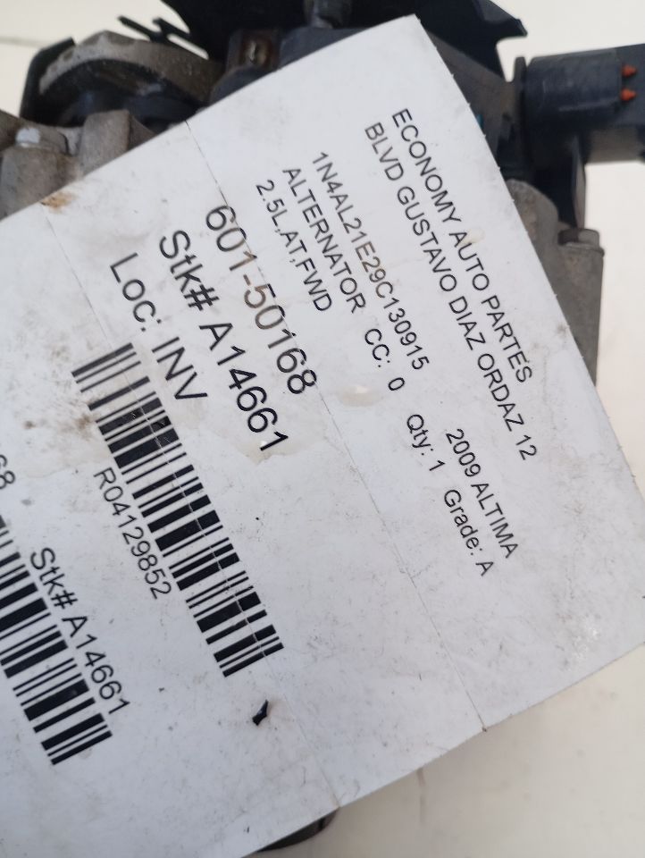 2009 ALTIMA Nissan Alternator