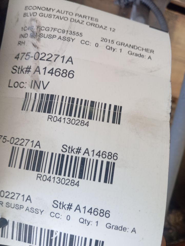 2015 Jeep GRAND CHEROKEE Ind Rr Susp Assy