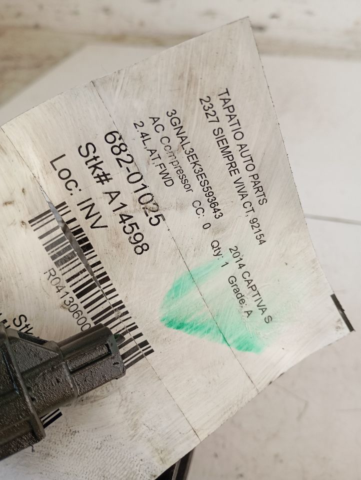 2014 General Motors CAPTIVA SPORT AC Compressor
