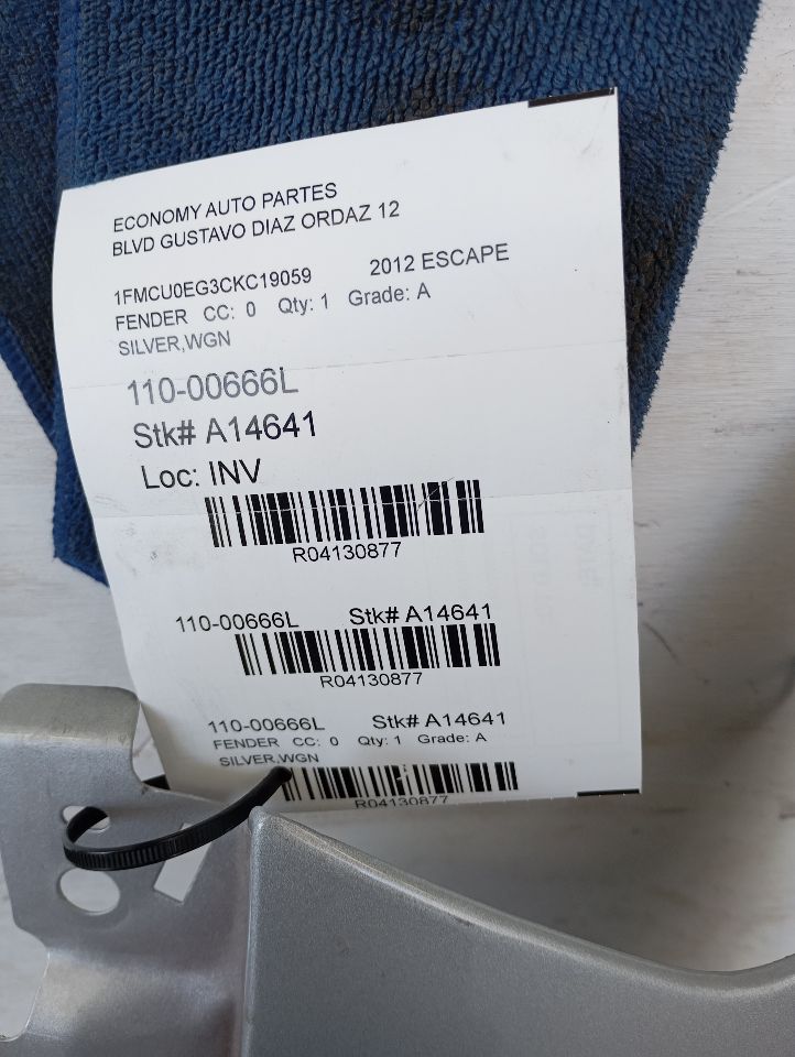 2012 Ford ESCAPE Fender