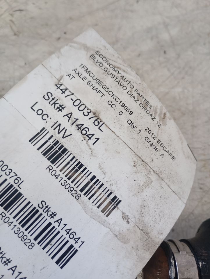2012 Ford ESCAPE Axle Shaft