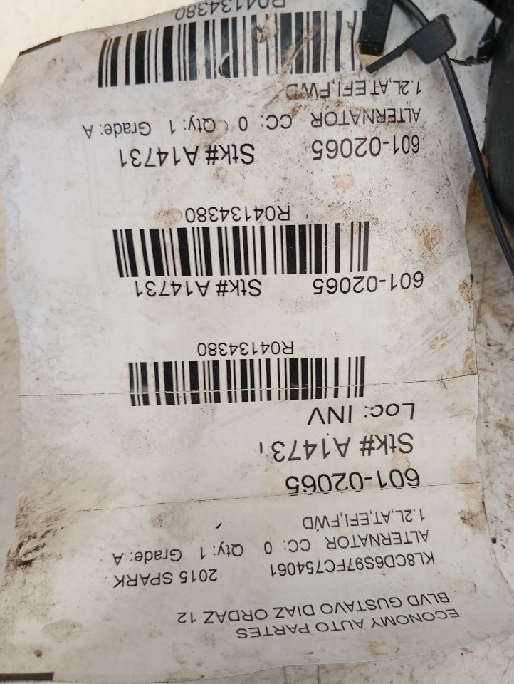 2015 SPARK General Motors Alternator