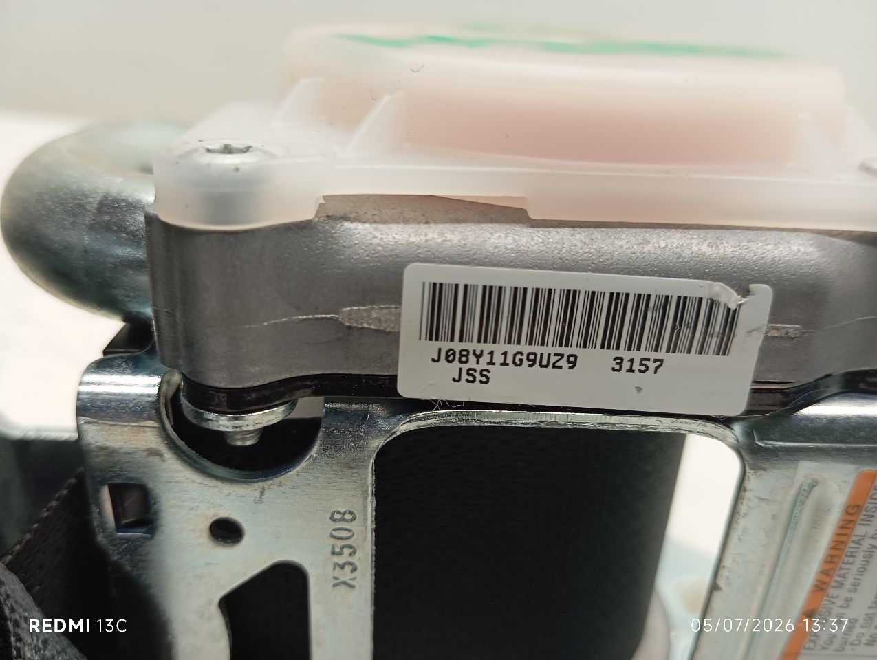 Used 2016 Honda CIVIC retractor - Stock #H20652
