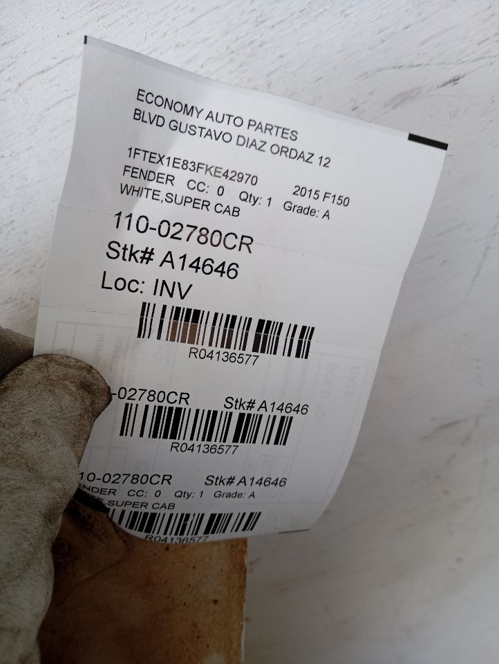 2015 Ford FORD F150 PICKUP Fender