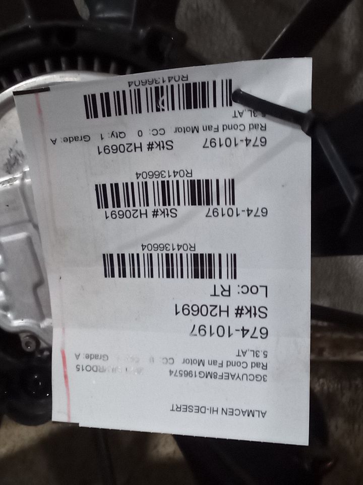 2021 General Motors SILVERADO 1500 PICKUP Rad Cond Fan Motor