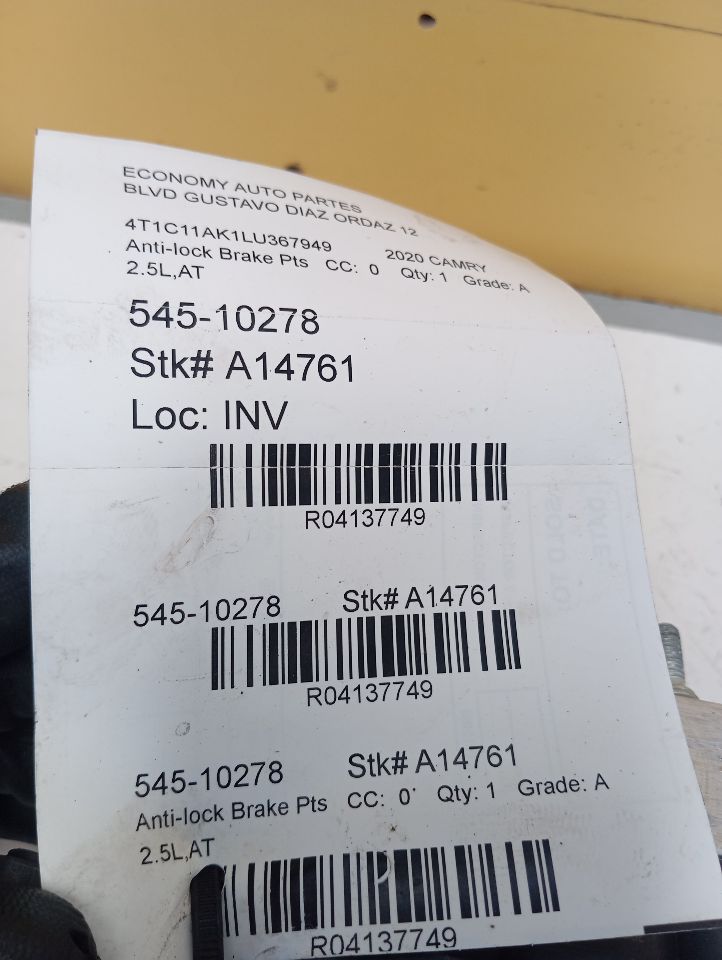 Used 2020 Toyota CAMRY L model - Stock #A14761