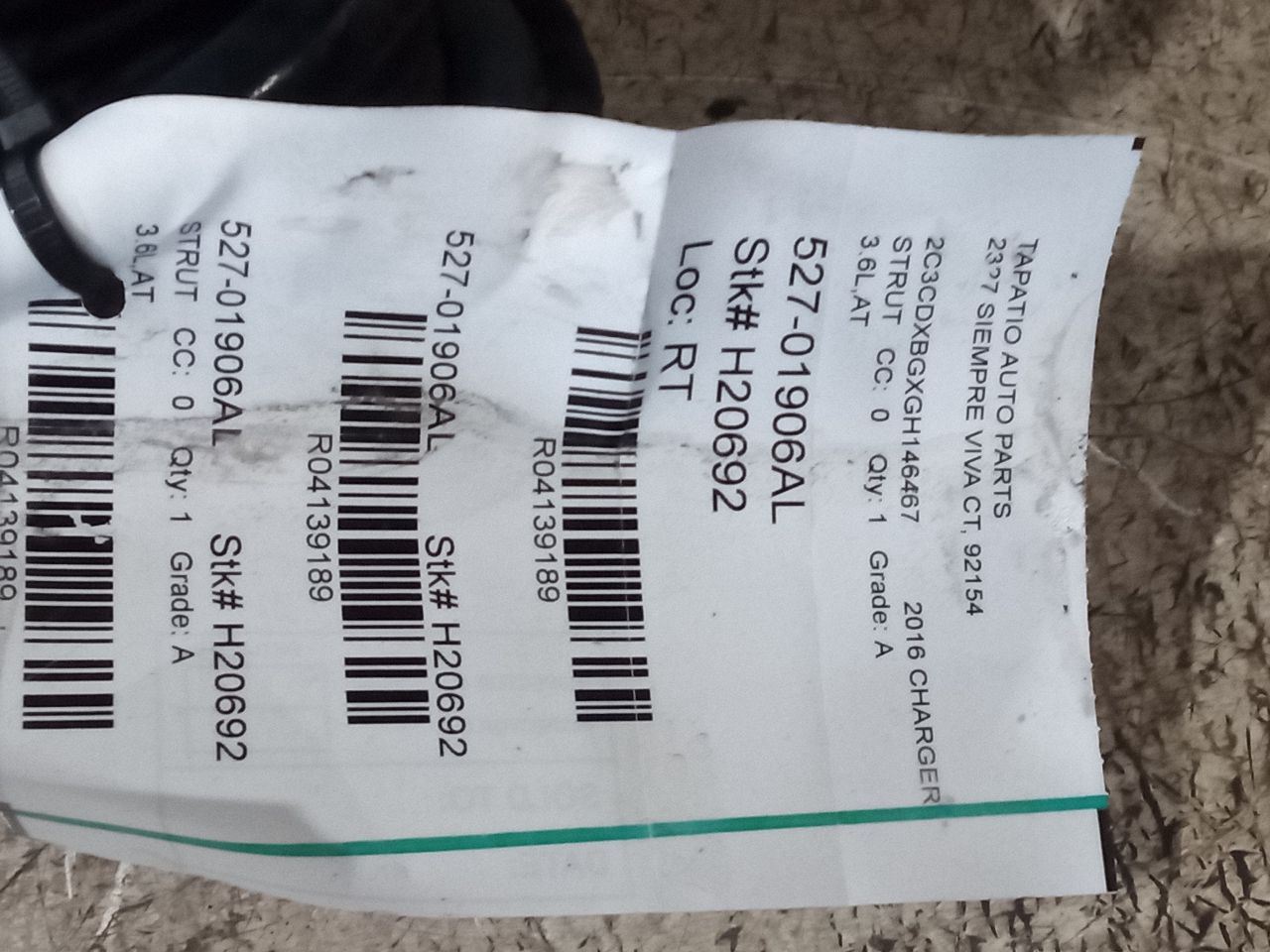 2016 Chrysler CHARGER Strut