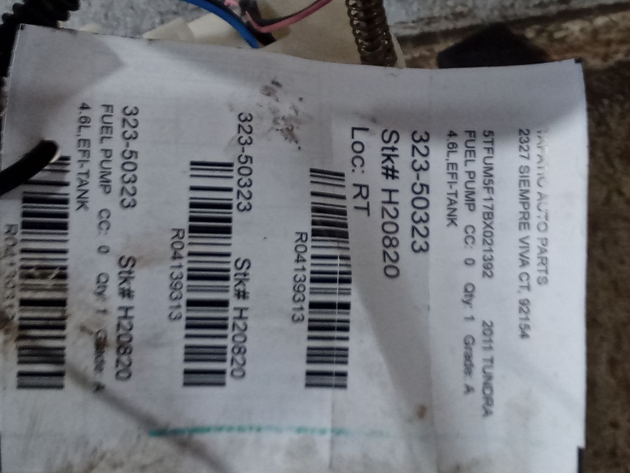 2011 Toyota TUNDRA Fuel Pump