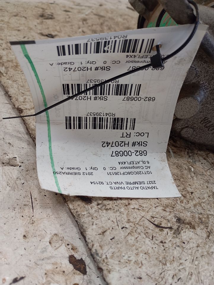 2012 General Motors SIERRA 2500 PICKUP AC Compressor