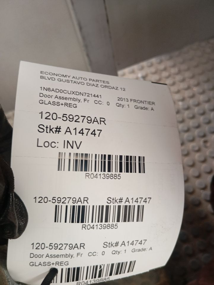 2013 Nissan FRONTIER Door Assembly, Fr
