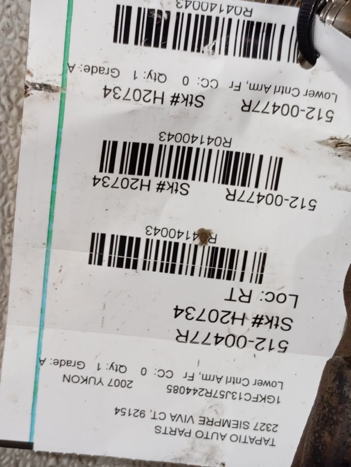 2007 General Motors YUKON Lower Cntrl Arm, Fr