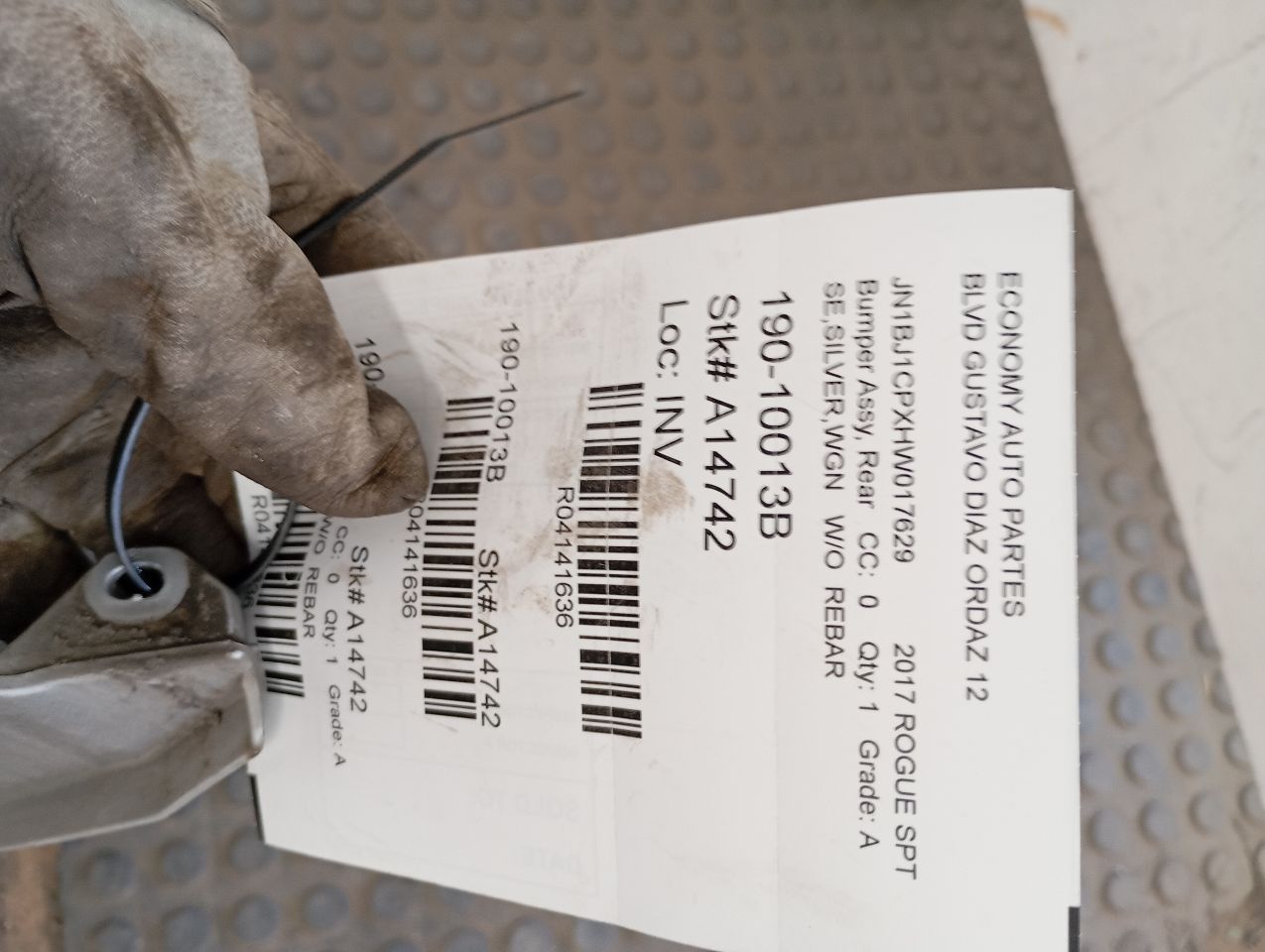 2017 Nissan ROGUE SPORT Bumper Assy, Rear