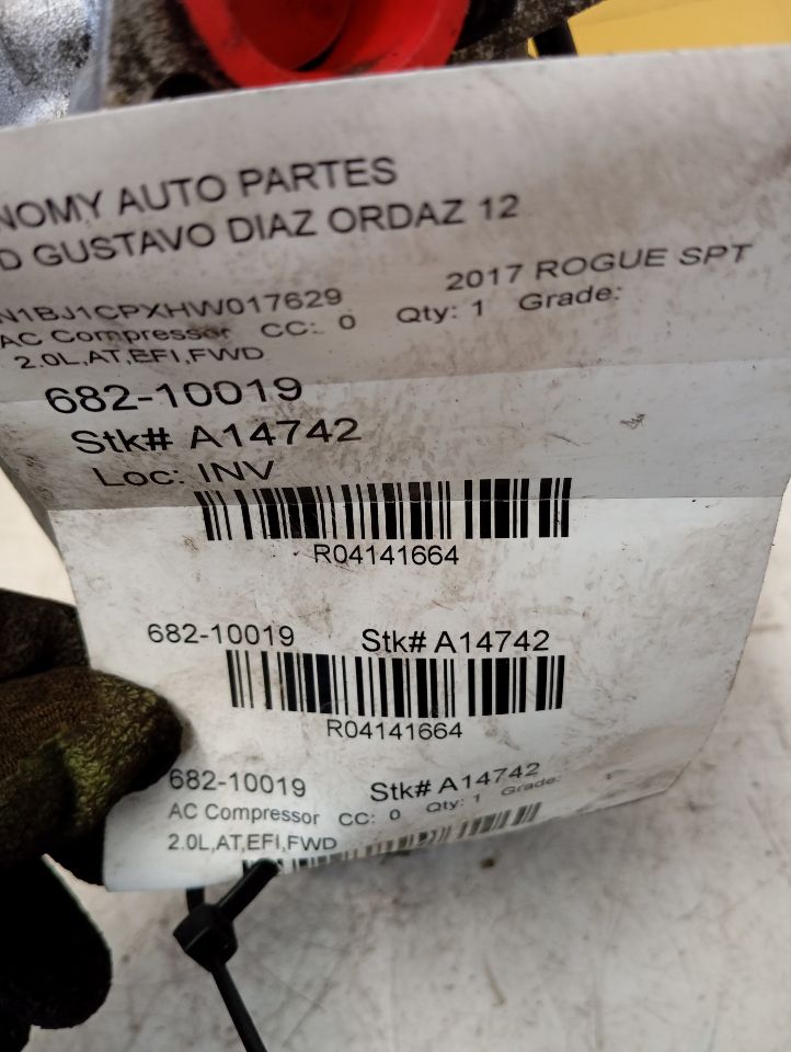 2017 Nissan ROGUE SPORT AC Compressor