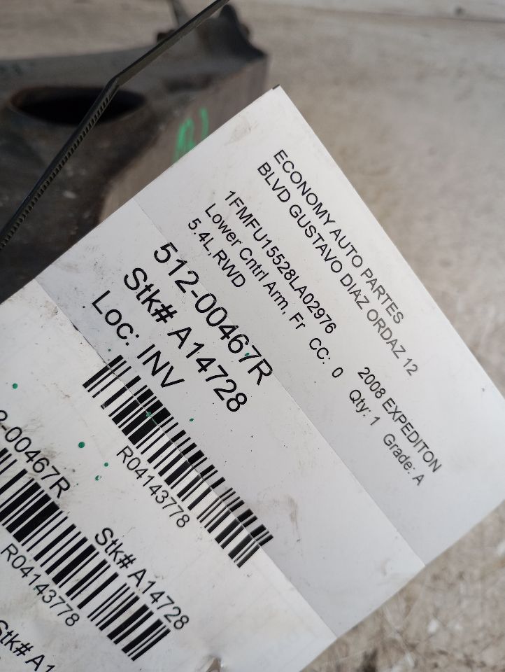 2008 Ford EXPEDITION Lower Cntrl Arm, Fr