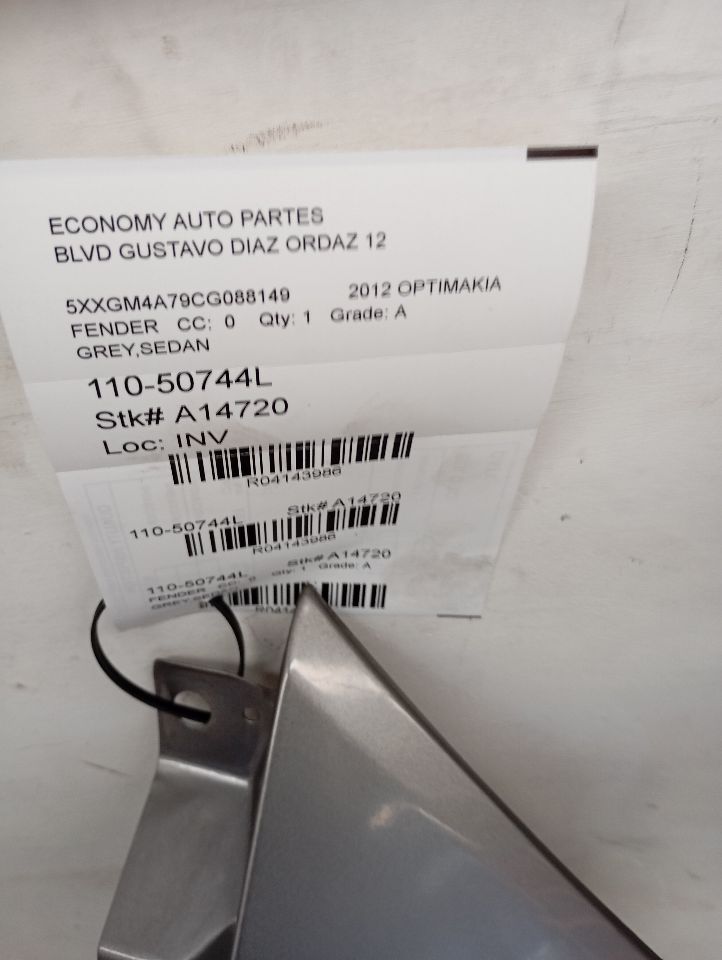 2012 OPTIMA Kia Fender