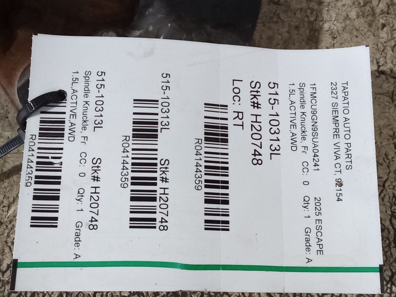 2025 Ford ESCAPE Spindle Knuckle, Fr