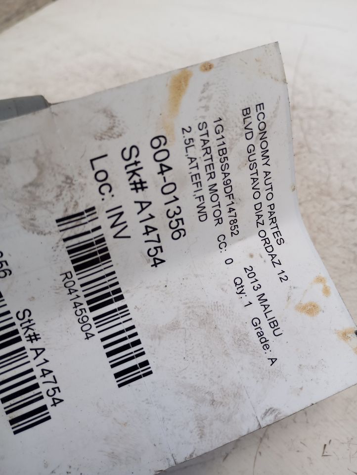 2013 General Motors MALIBU Starter Motor