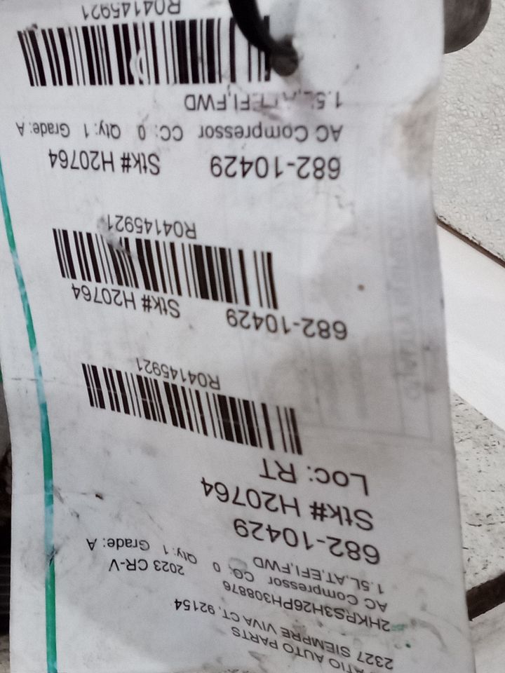 2023 CR-V Honda AC Compressor