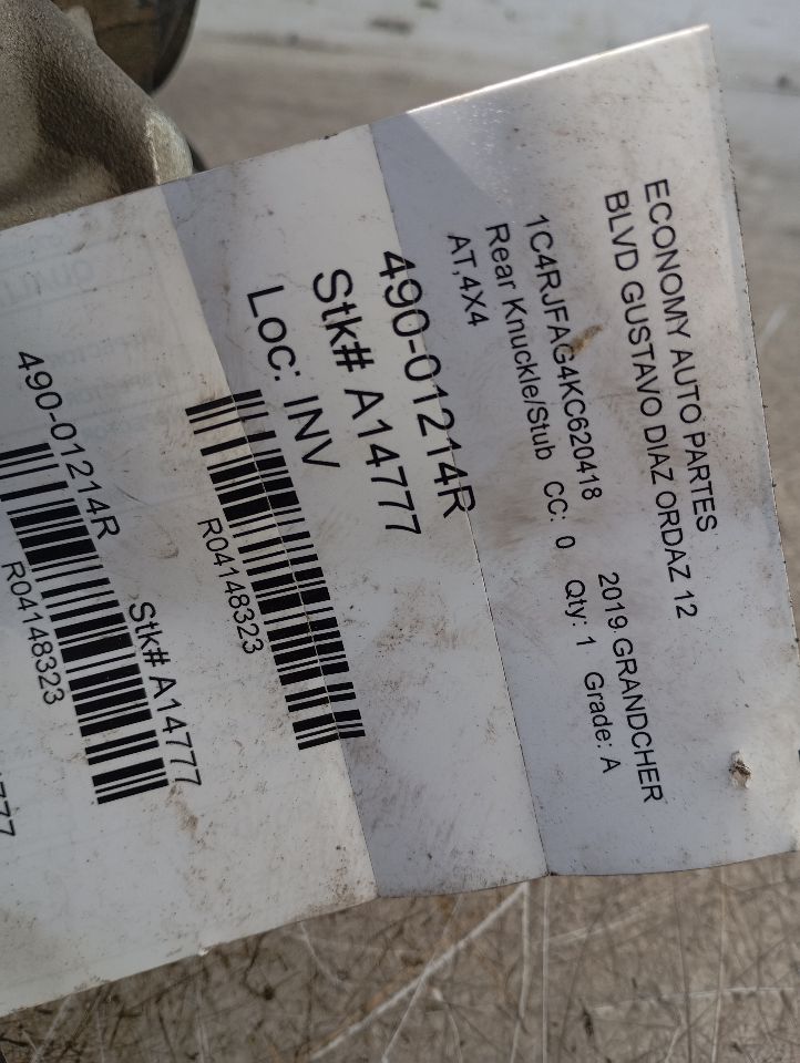 2019 Jeep GRAND CHEROKEE Rear Knuckle/Stub