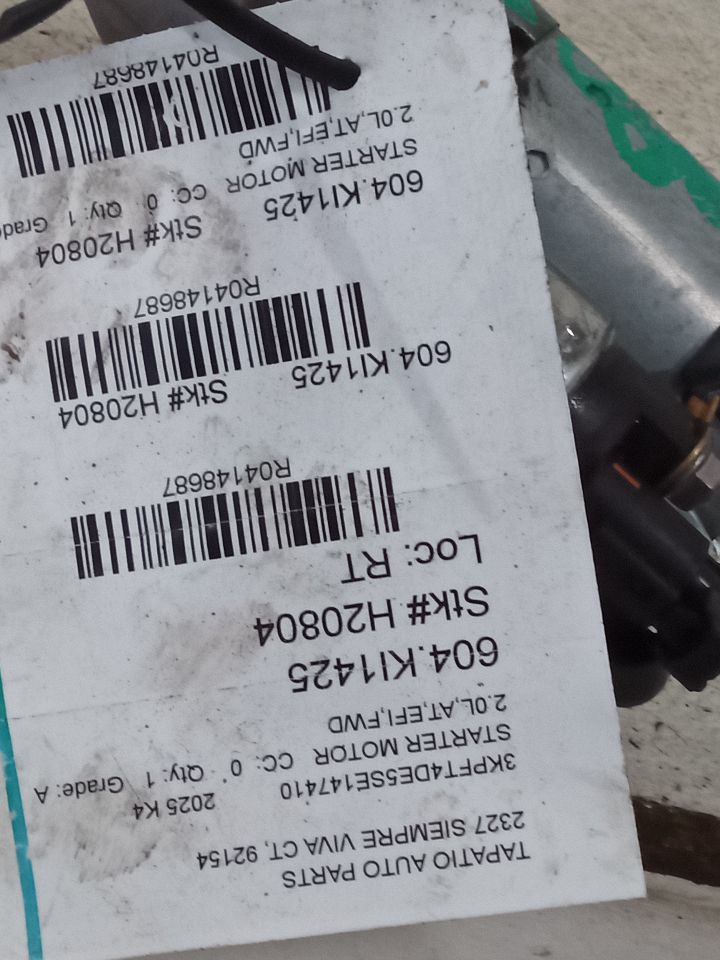 2025 K4 Kia Starter Motor