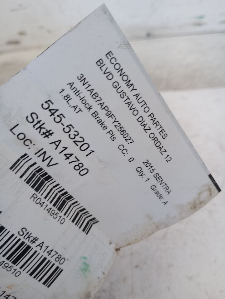 Used 2015 Nissan SENTRA Anti-lock Brake Pts - Stock #A14780