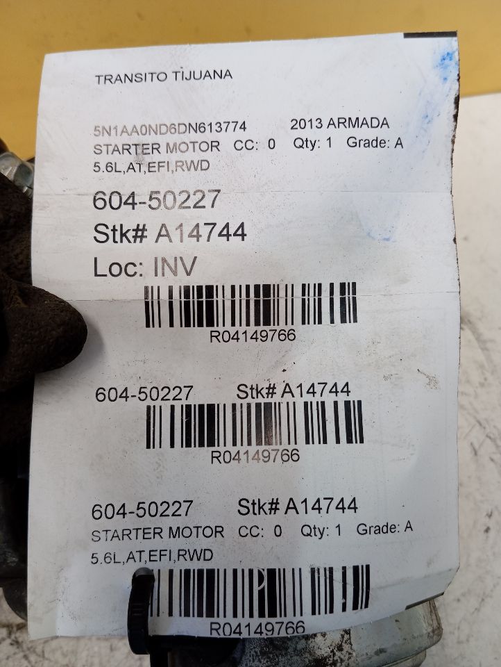 2013 Nissan ARMADA Starter Motor