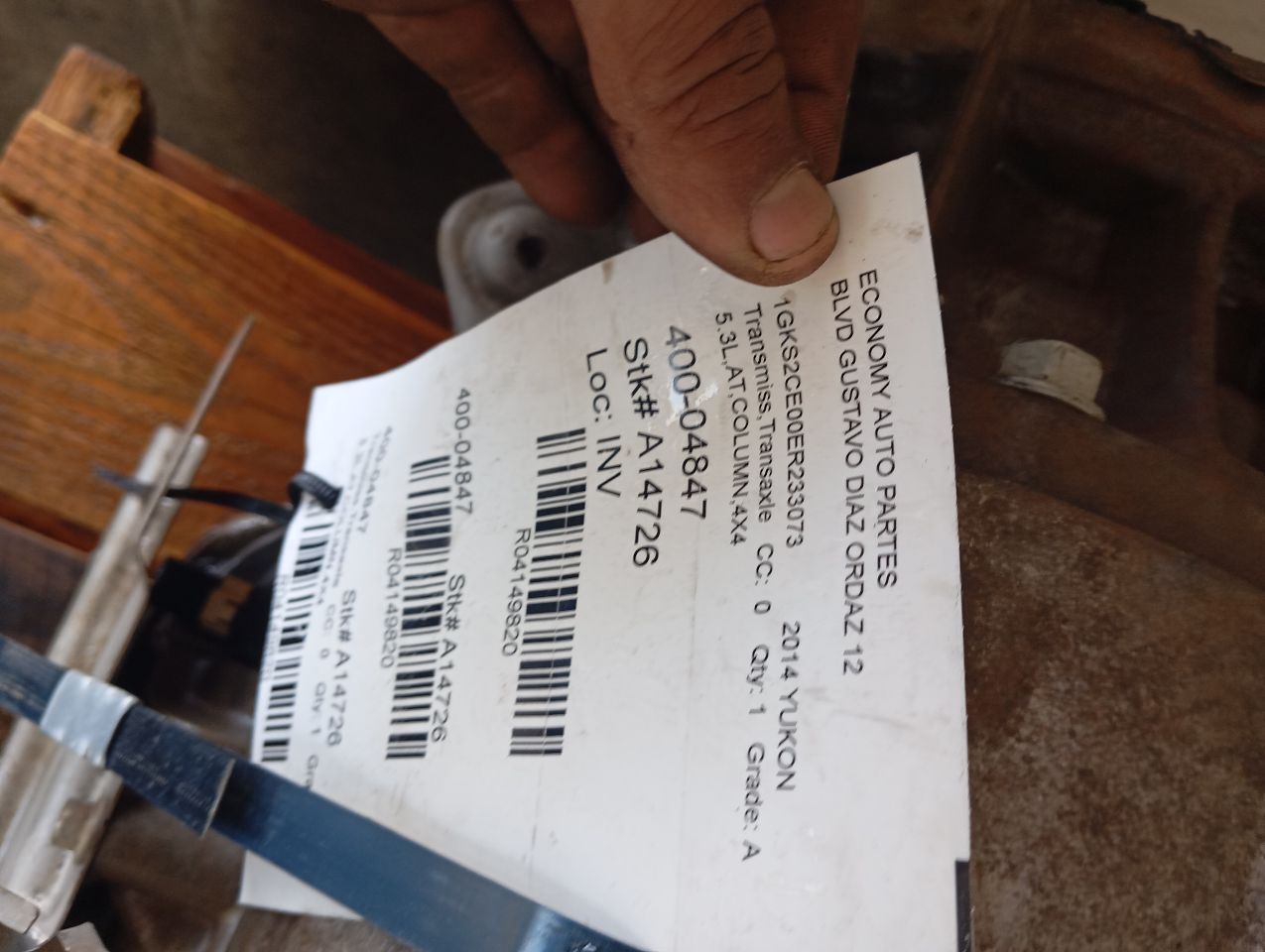 2014 General Motors YUKON Transmiss,Transaxle