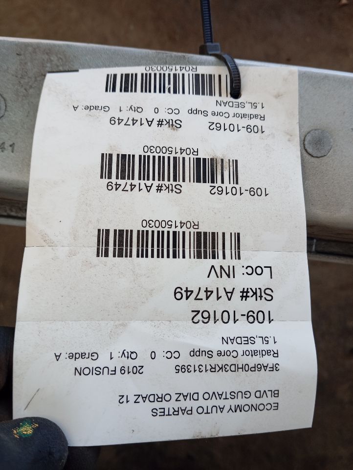 2019 Ford FUSION Radiator Core Supp