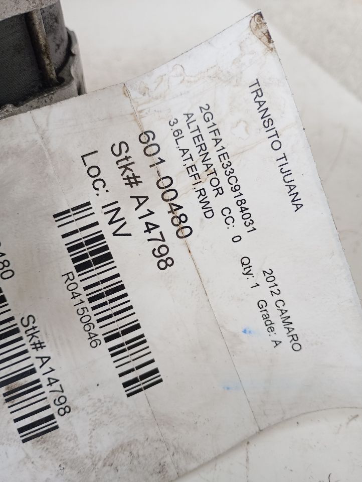 2012 General Motors CAMARO Alternator