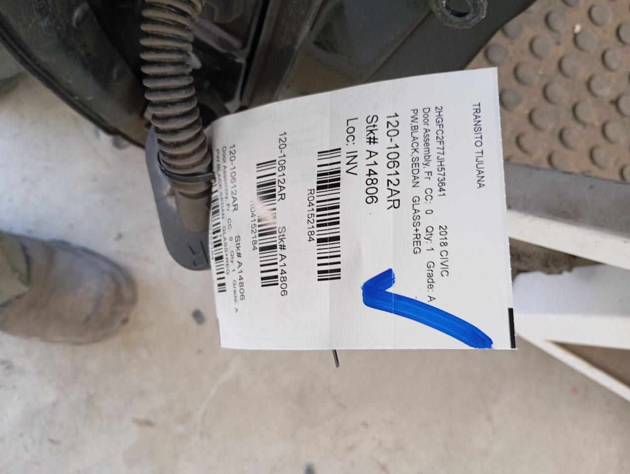 2018 Honda CIVIC Door Assembly, Fr