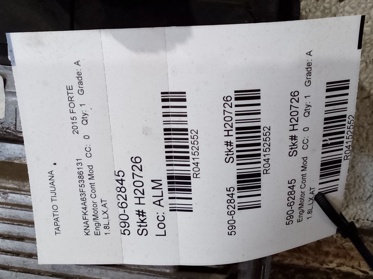 2015 Kia FORTE Eng/Motor Cont Mod