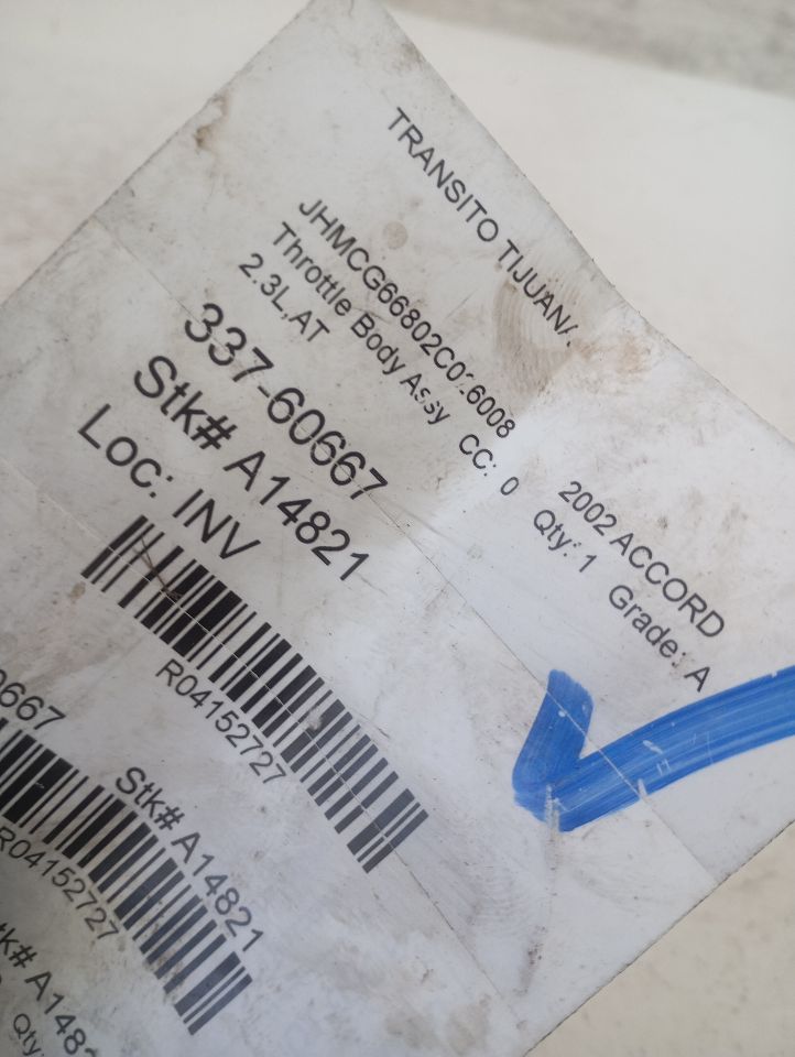 2002 Honda ACCORD Throttle Body Assy