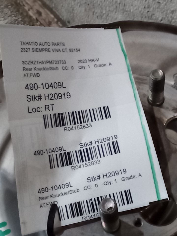 2023 Honda HR-V Rear Knuckle/Stub