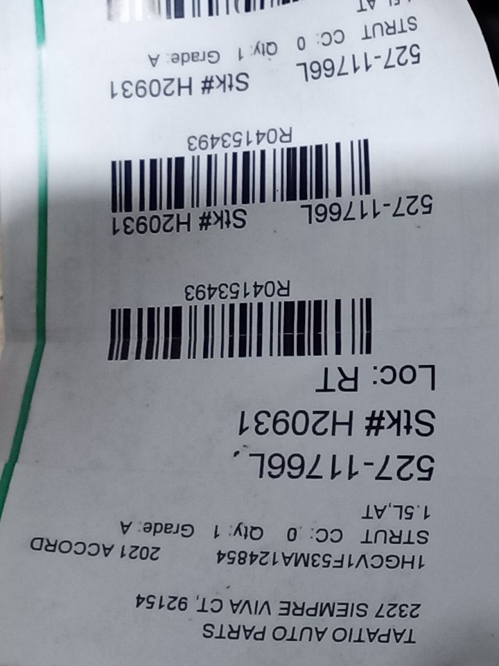 2021 Honda ACCORD Strut