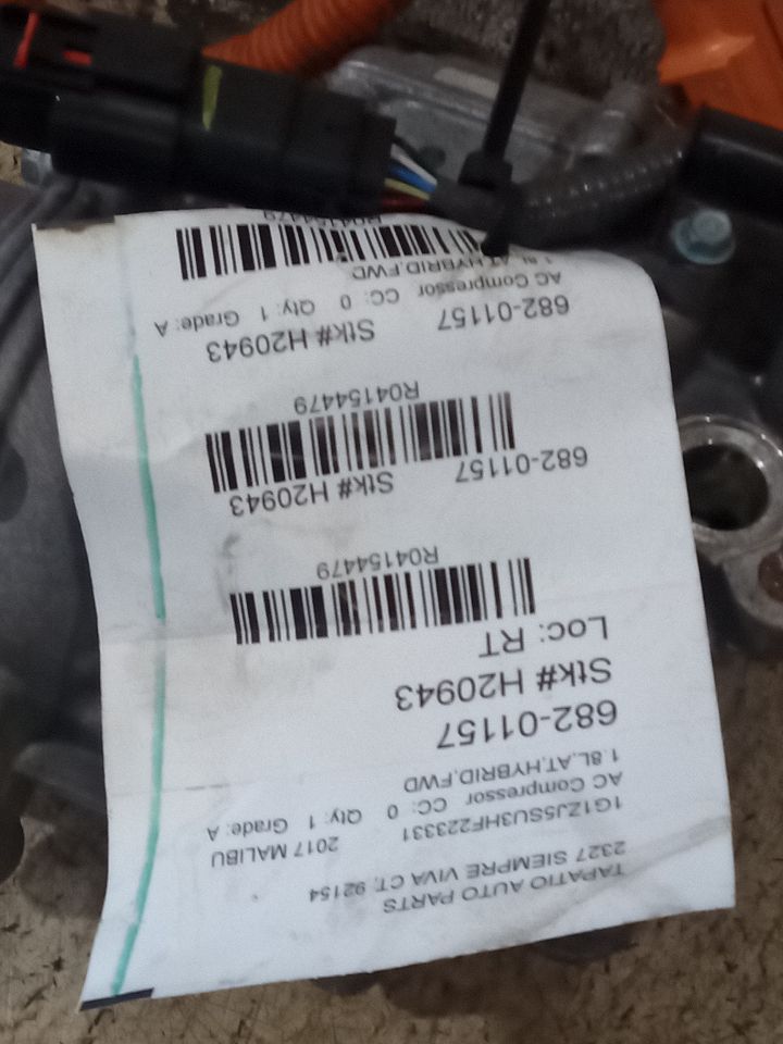 2017 General Motors MALIBU AC Compressor