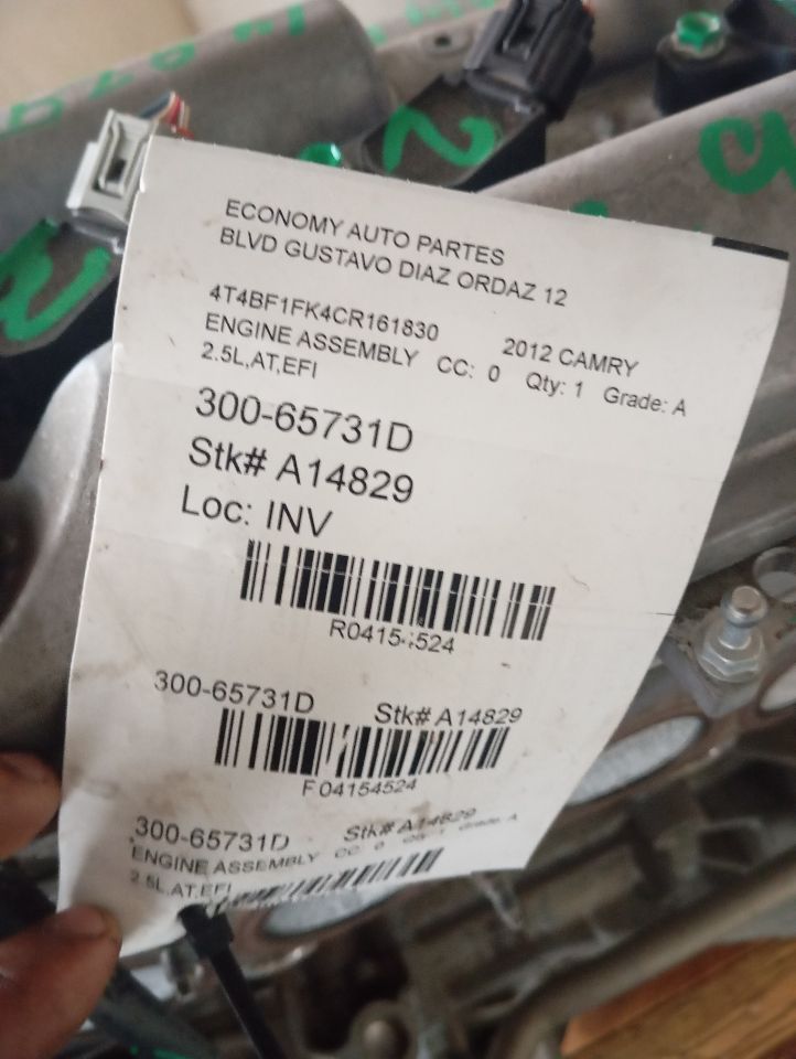 2012 Toyota CAMRY Engine Assembly