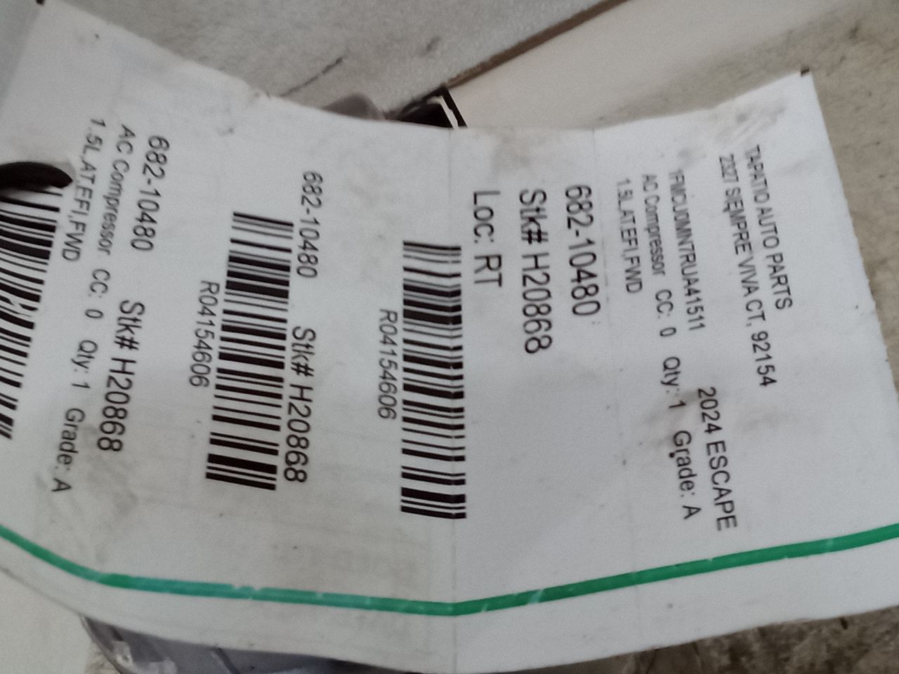 2024 Ford ESCAPE AC Compressor