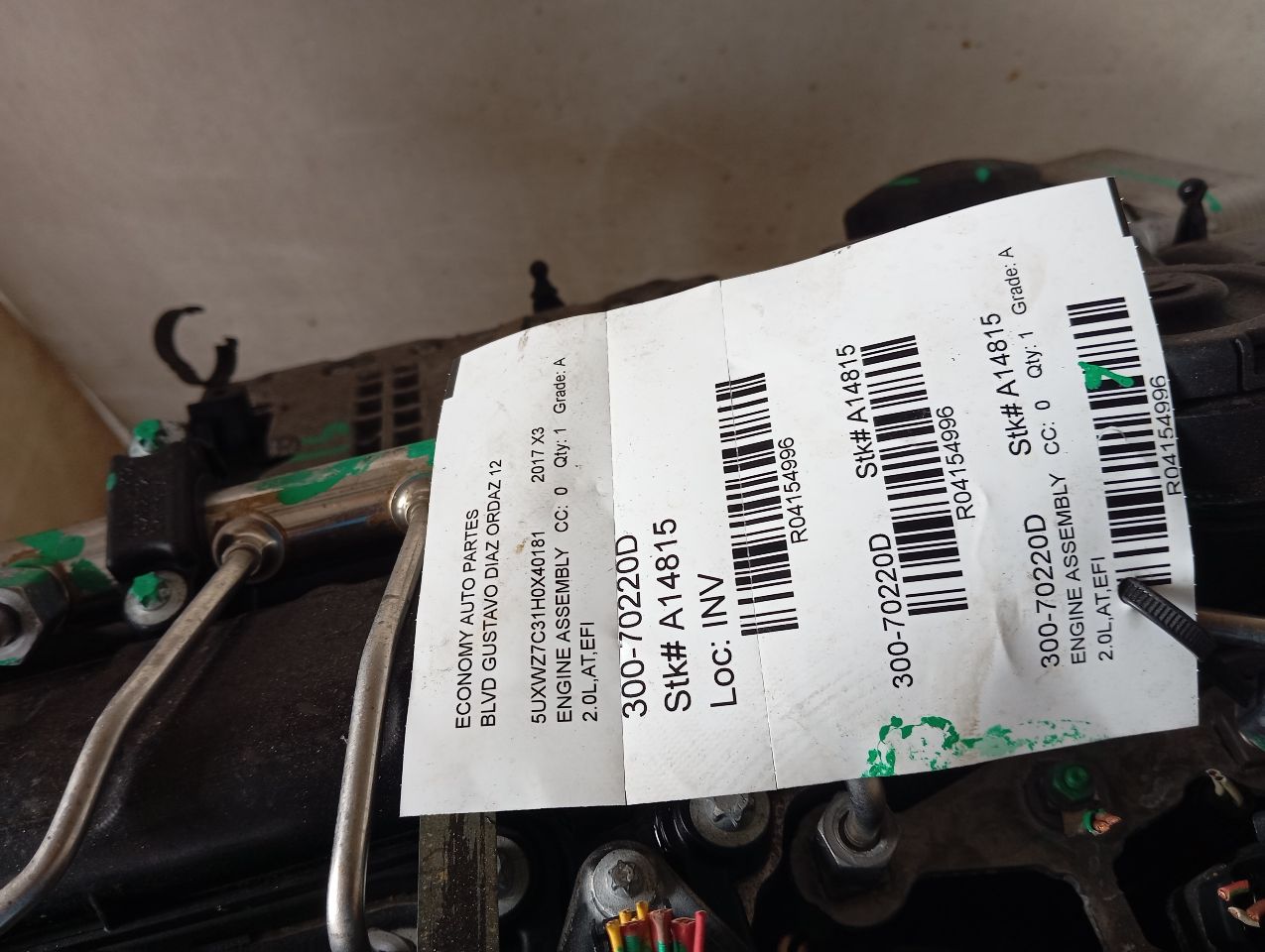 2017 BMW X3 BMW Engine Assembly