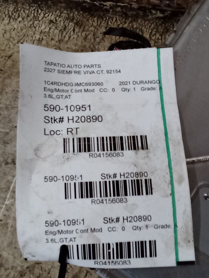 2021 Chrysler DURANGO Eng/Motor Cont Mod