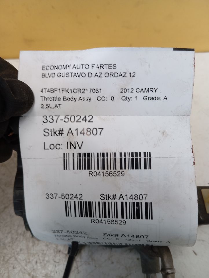 Used 2012 Toyota CAMRY (2.5L, 4 cylinder, 2ARFE engine) - Stock #A14807