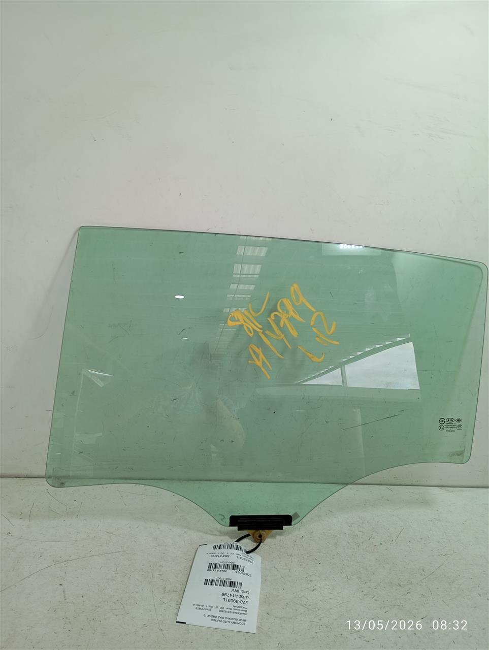 2014 Kia FORTE Door Glass, Rear