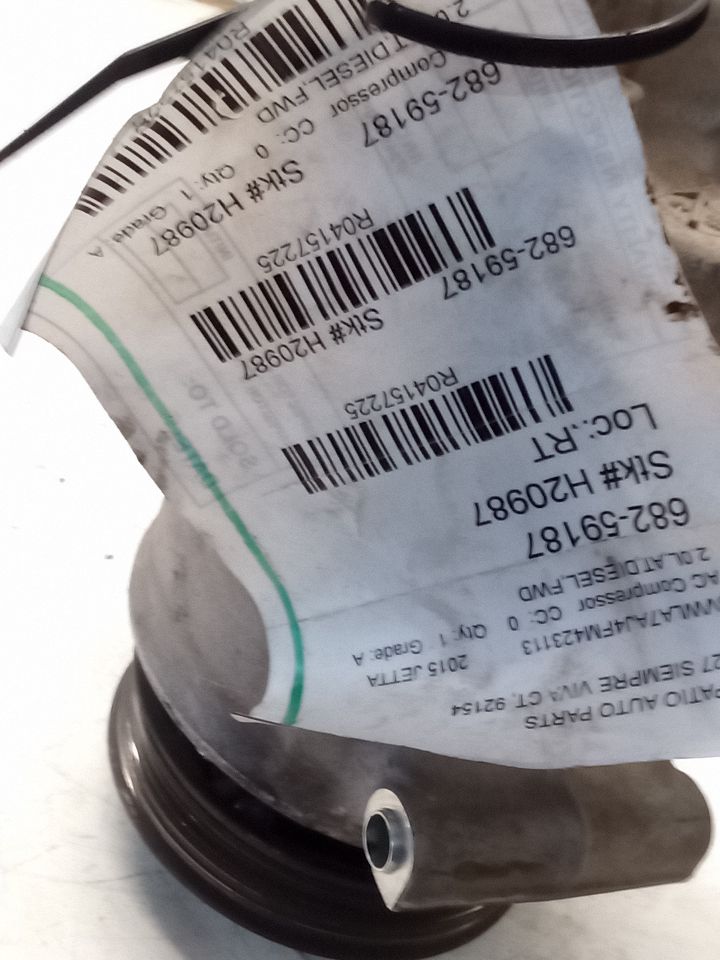 2015 Volkswagen JETTA AC Compressor
