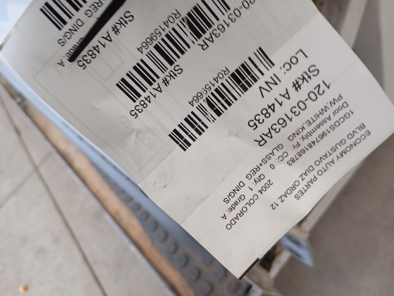 2004 COLORADO General Motors Door Assembly, Fr