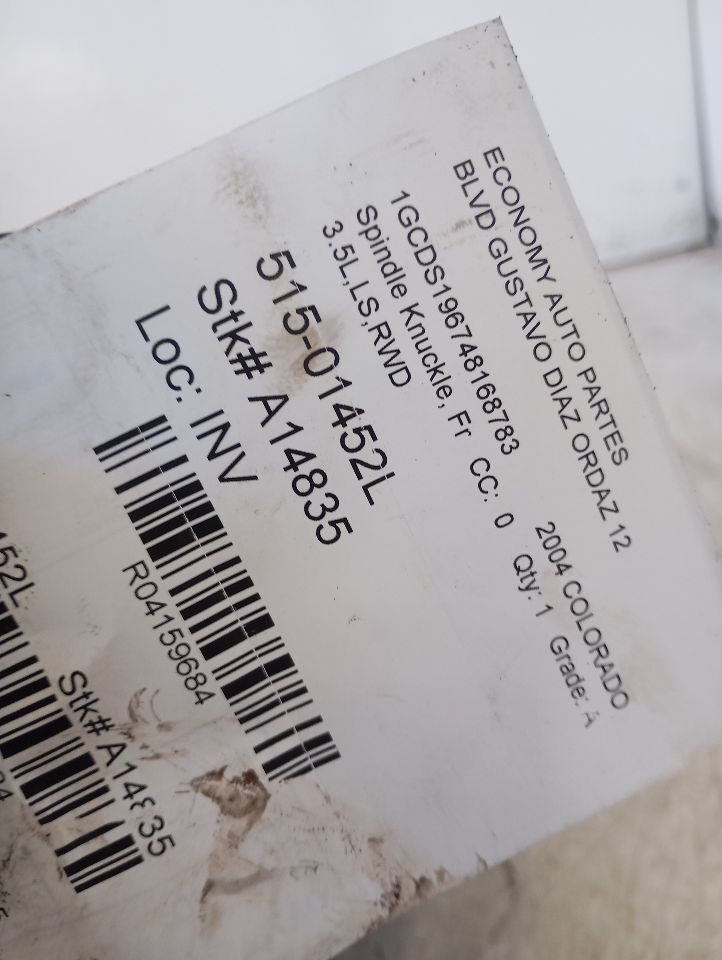 2004 General Motors COLORADO Spindle Knuckle, Fr
